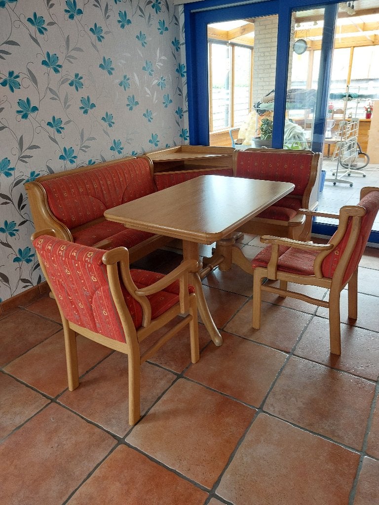 hoekbank, Huis en Inrichting, Tafels | Eettafels, Ophalen, Gebruikt, Eikenhout, Vijf personen of meer