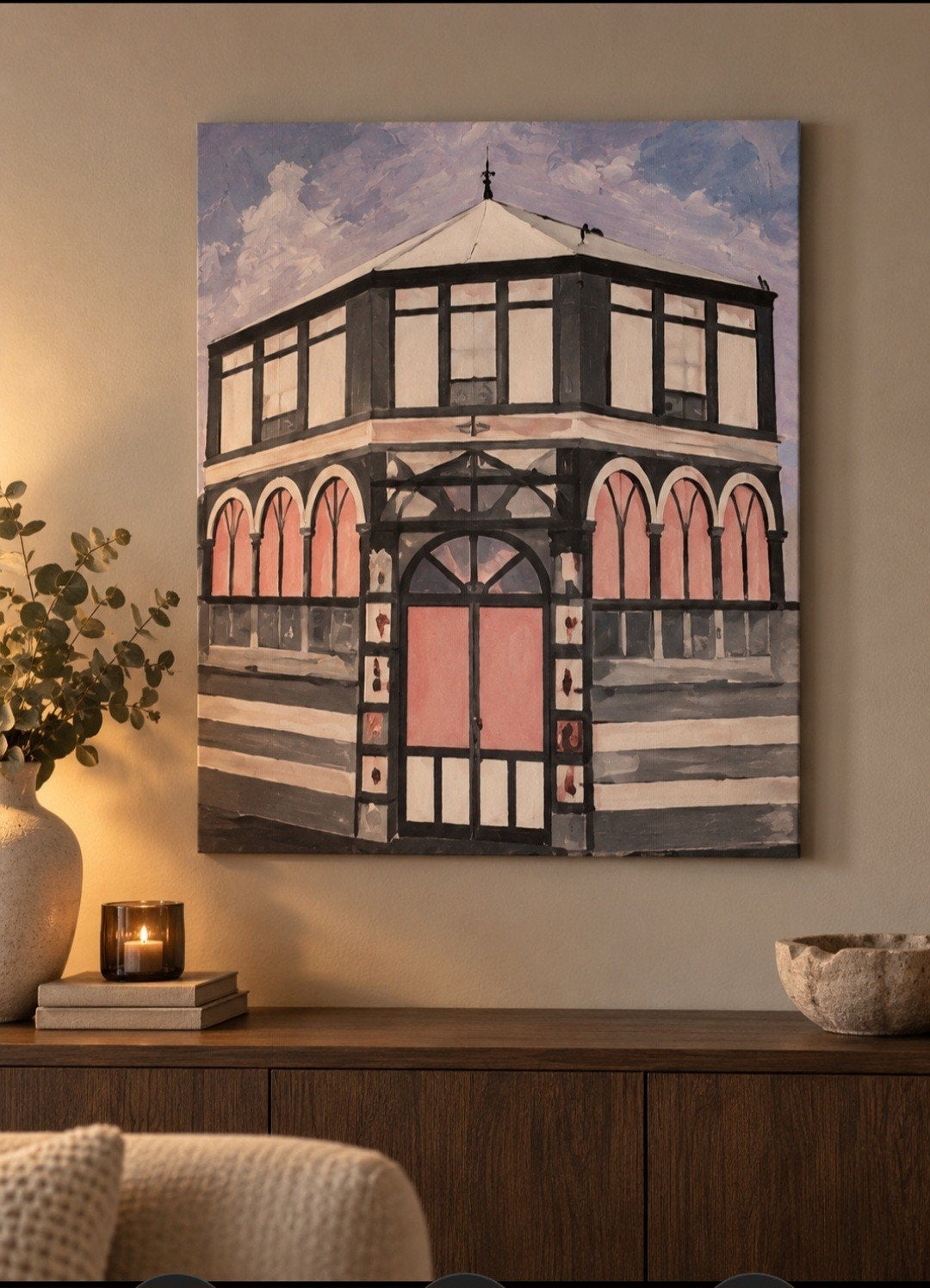 Peinture 60x50 cm Baptistère San Giovanni Florence 3D, 50 – 75, Comme neuf, Enlèvement, Création originale