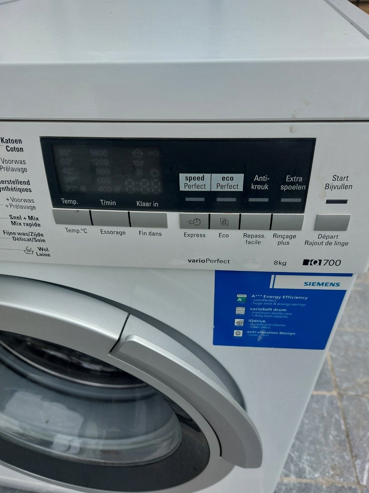 Wasmachine Siemens, Ophalen