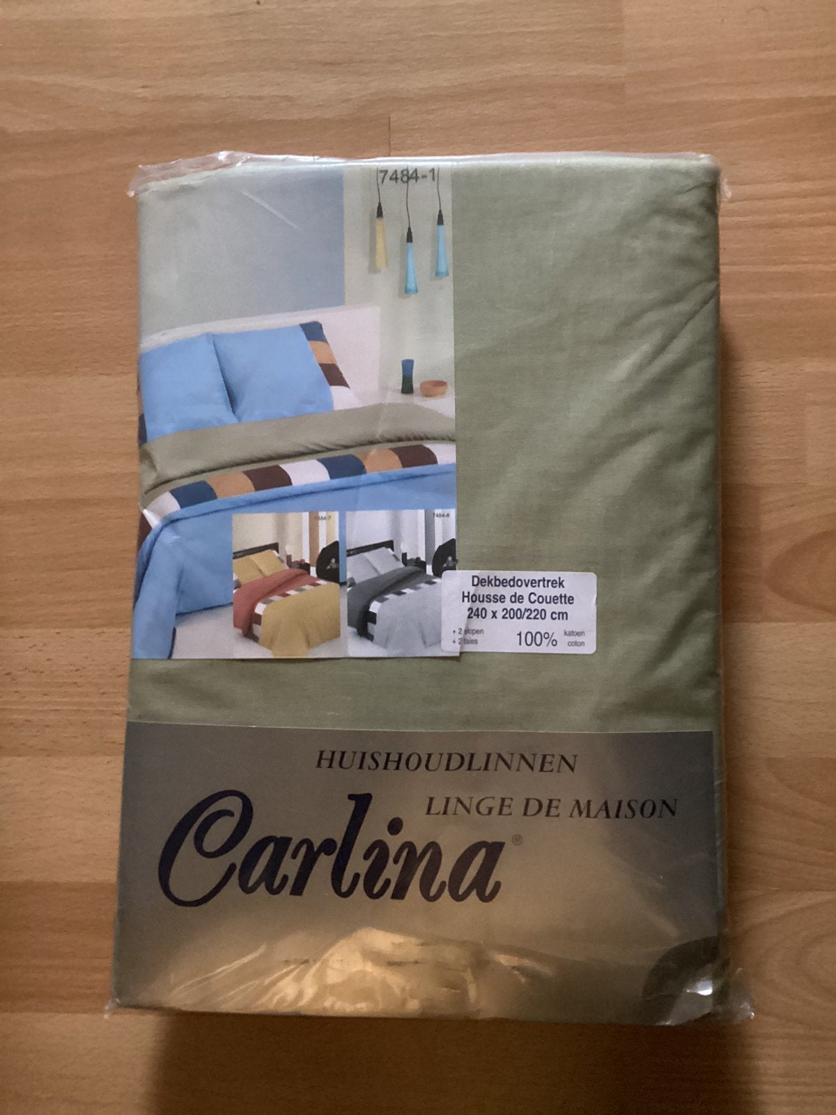 Carlina Katoenen Dekbedovertrek - Nieuw, Neuf, Enlèvement ou Envoi, Housse de couette, Vert