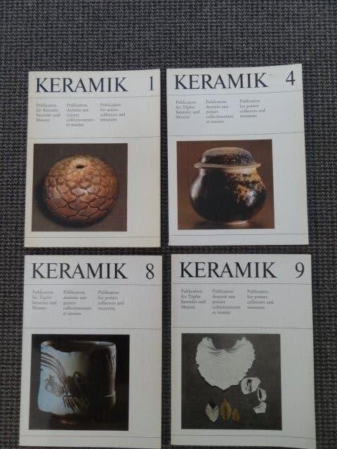 4 livres en allemand Keramik 1, 4, 8 et 9 au total 285 pages, Envoi, Utilisé