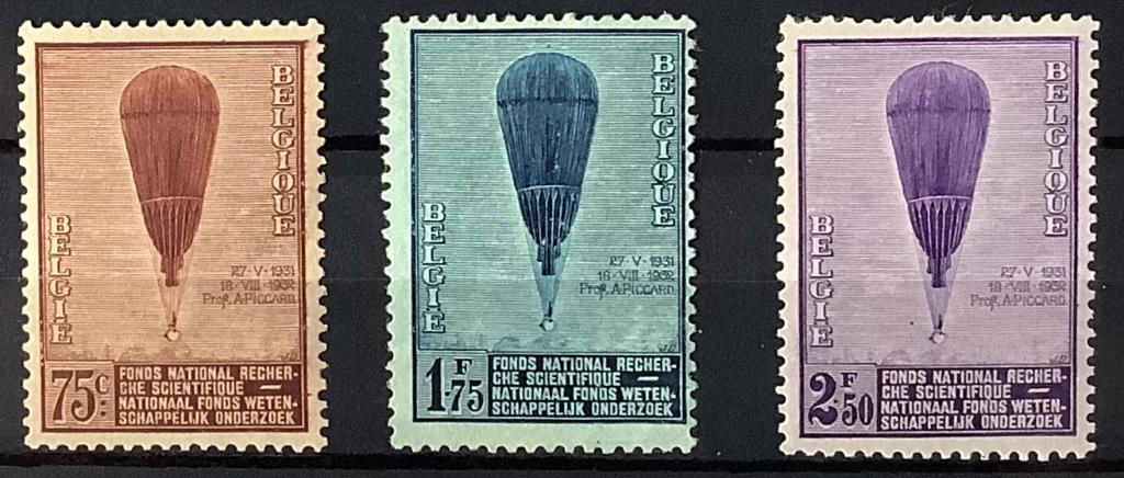Nrs. 353-355. 1932. Postfris. Ballon Picard. OBP: 150,00 eur, Sans timbre, Neuf, Non oblitéré, Gomme originale
