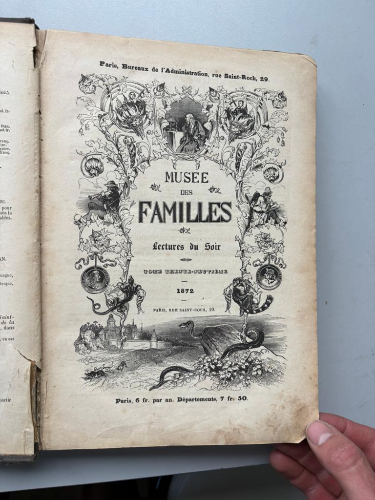 Origineel  boek  1872,Musée des Familles – Lectures du Soir, Verzenden