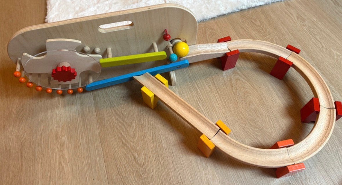 HABA houten ballenbaan, Ophalen of Verzenden, Zo goed als nieuw