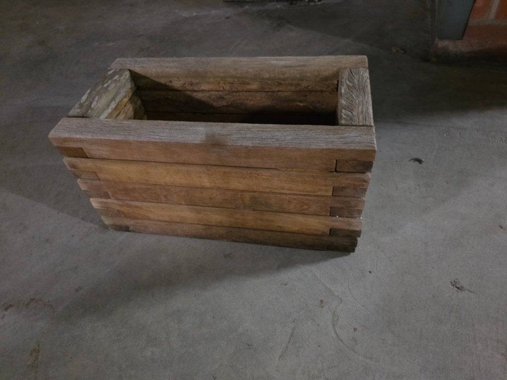 Houten bloembak, Tuin en Terras, Ophalen, Gebruikt, Hout, Balkon