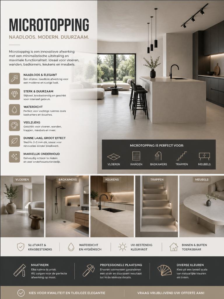 Microtopping  – naadloos, modern en exclusief, Garantie