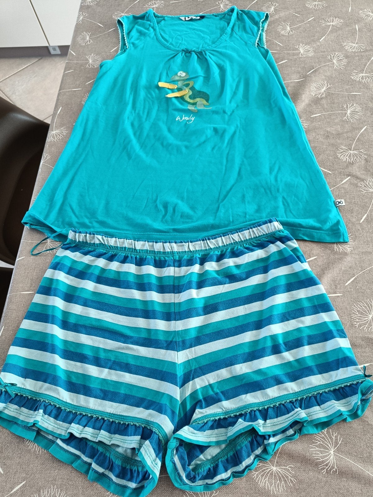 zomerpyjama woody, Kleding | Dames, Pyjama's, Woody, Ophalen, Zo goed als nieuw, Maat 36 (S)