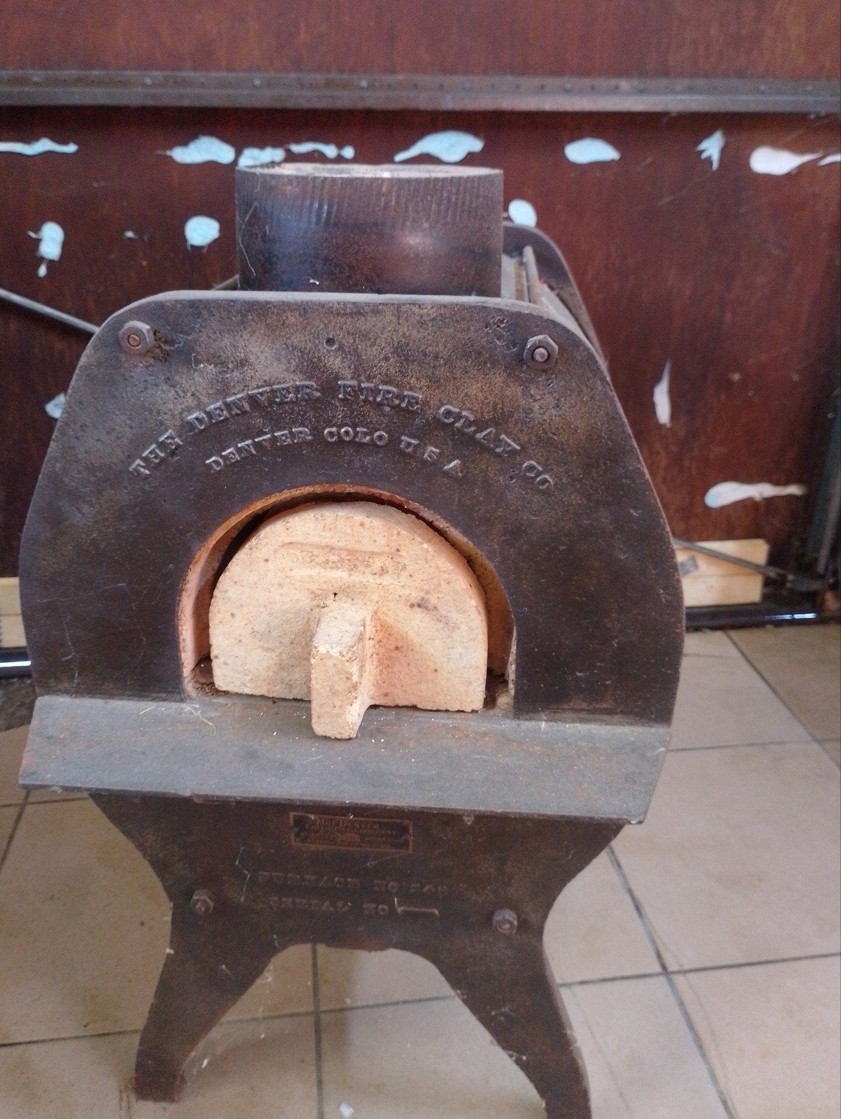 antieke emaille oven, Ophalen