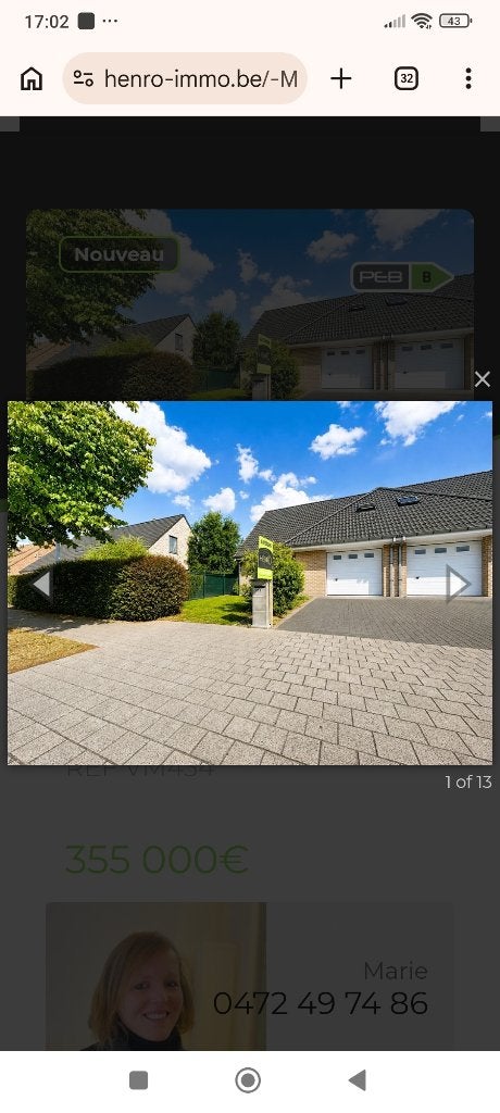 maison semi mitoyenne, Immo, Mouscron, 151 m², 200 à 500 m², Province de Hainaut