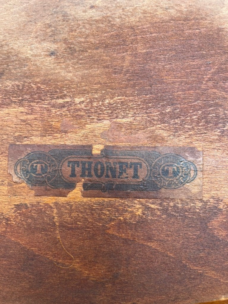 Chaises de café Thonet originales en bois courbé 26 en stock, Enlèvement ou Envoi, Brun, Bois, Authentieke Mid-Century Bistrostoelen