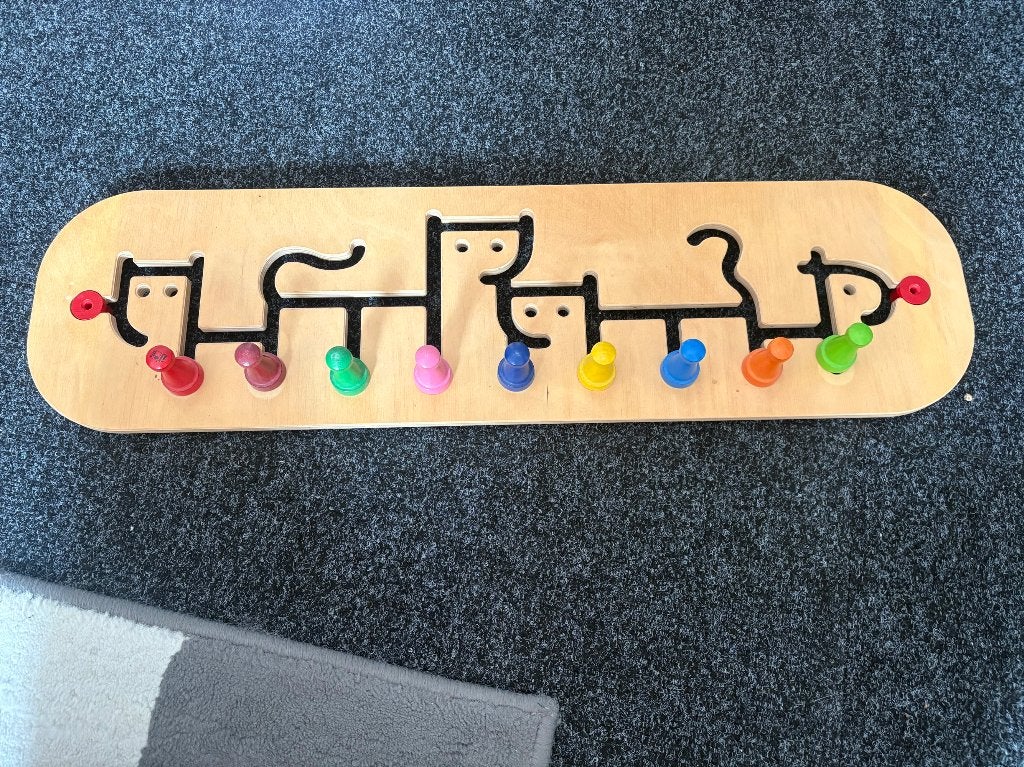 Houten kinder wandkapstok met 9 haken, Enlèvement, Comme neuf, Bois, Autres types