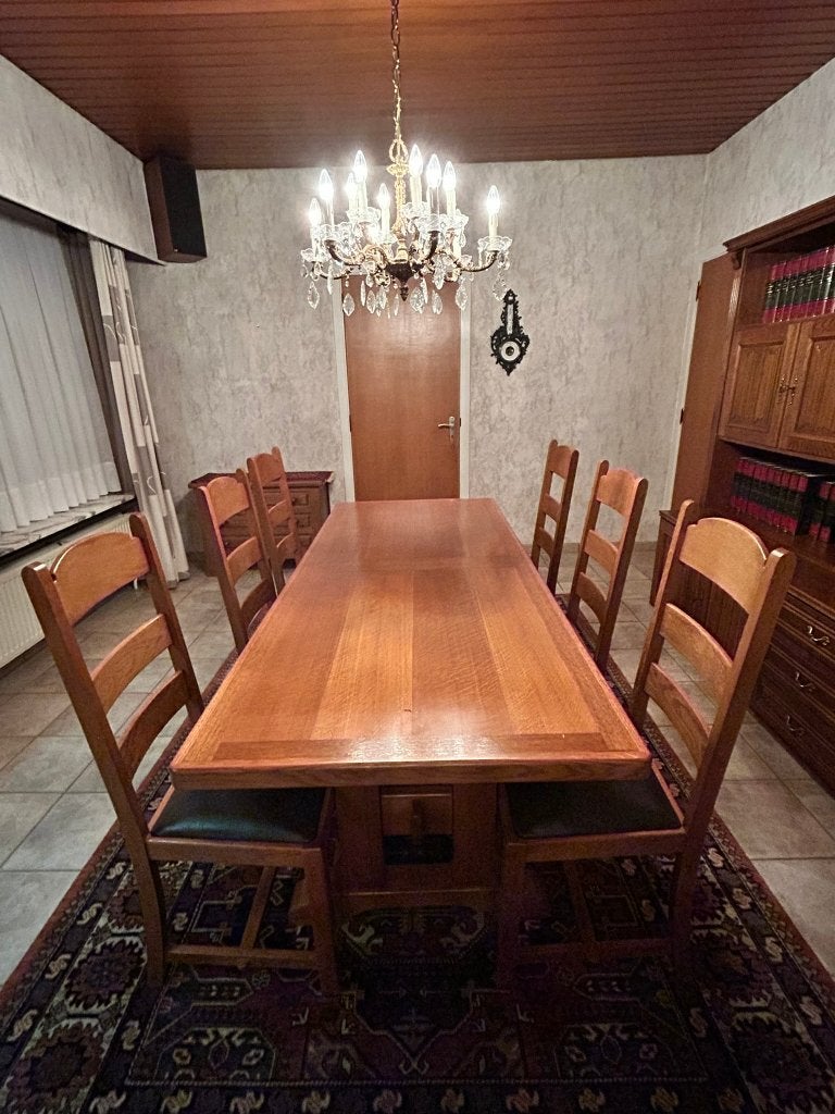 Eettafel met 6 stoelen, Huis en Inrichting, Ophalen, Zo goed als nieuw, Klassiek