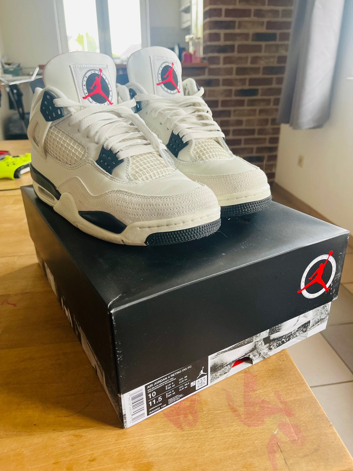 Nike air jordan 4 retro OG FC maat 44, Ophalen, Zo goed als nieuw