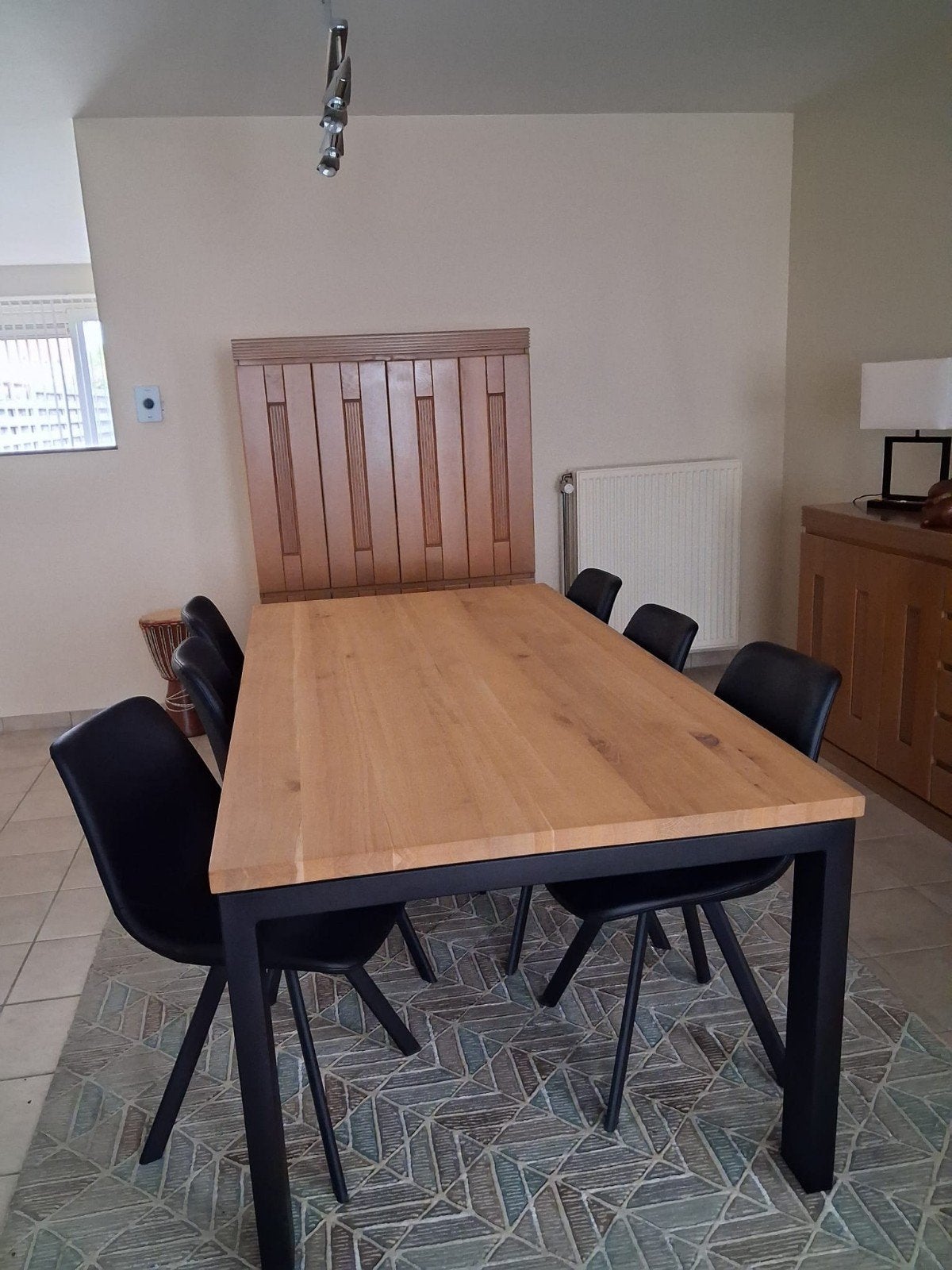 complete eetkamer te koop,wegens aanstaande verhuis., Maison & Meubles, Enlèvement, Comme neuf, Tijdloos.., 4 à 6 chaises