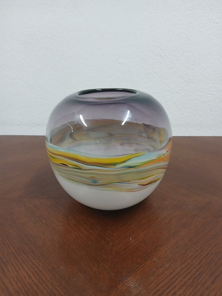 Exclusieve glazen bolvaas, Voyage Maison Lucius Amethyst, Huis en Inrichting, 24 cm, Handgemaakt, Paars, Ophalen of Verzenden