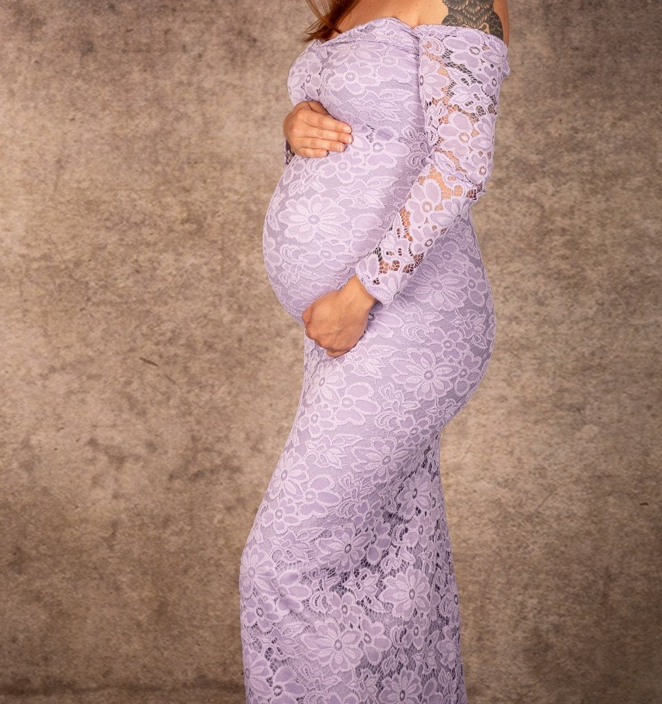 Lila kanten zwangerschapsjurk – fotoshootjurk, Kleding | Dames, Ophalen, Gedragen, Paars, Jurk
