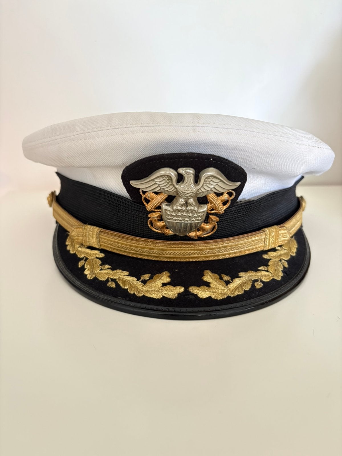 US Navy Officer's Captain Commander cap 1960s, Collections, Enlèvement ou Envoi