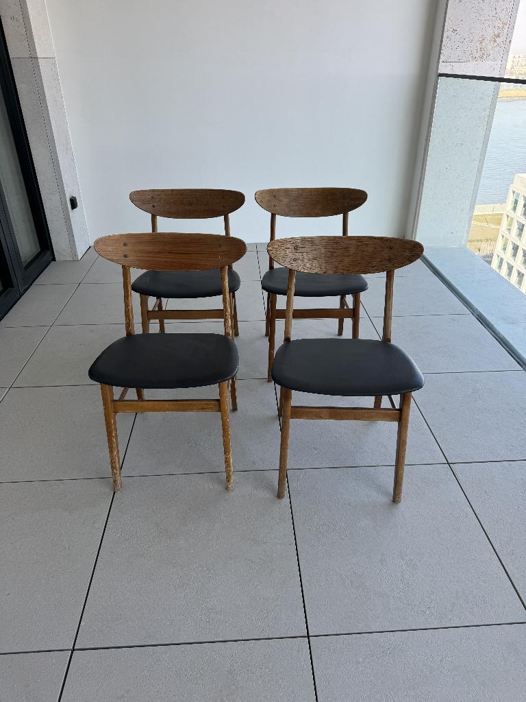 FARSTRUP SET VAN 4 STOELEN, Gebruikt, Blauw, Ophalen of Verzenden, Eén
