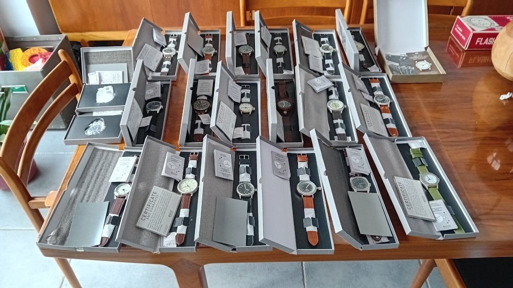 lot horloges   pilot, Ophalen, Nieuw, Polshorloge, Leer