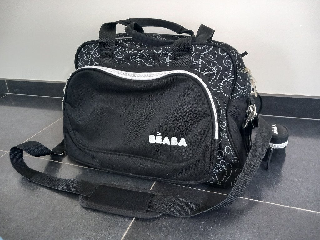 Luiertas Béaba zwart, Zwart, Ophalen of Verzenden, Schoudertas, Gebruikt