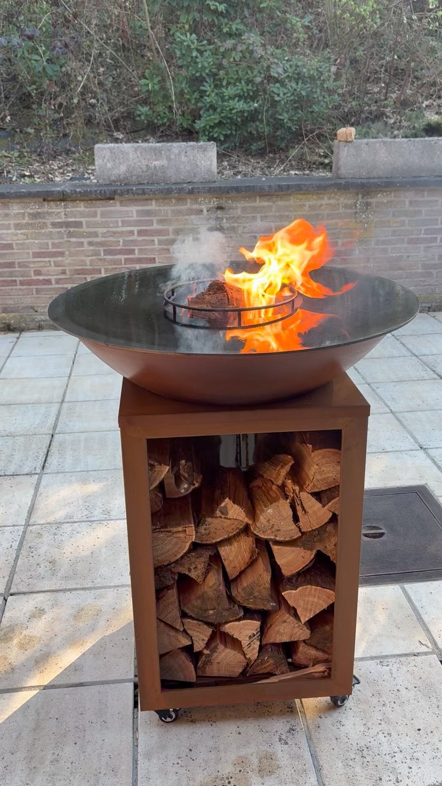 Barbecue aux bois plancha, Jardin & Terrasse, Enlèvement, Comme neuf, Avec accessoires