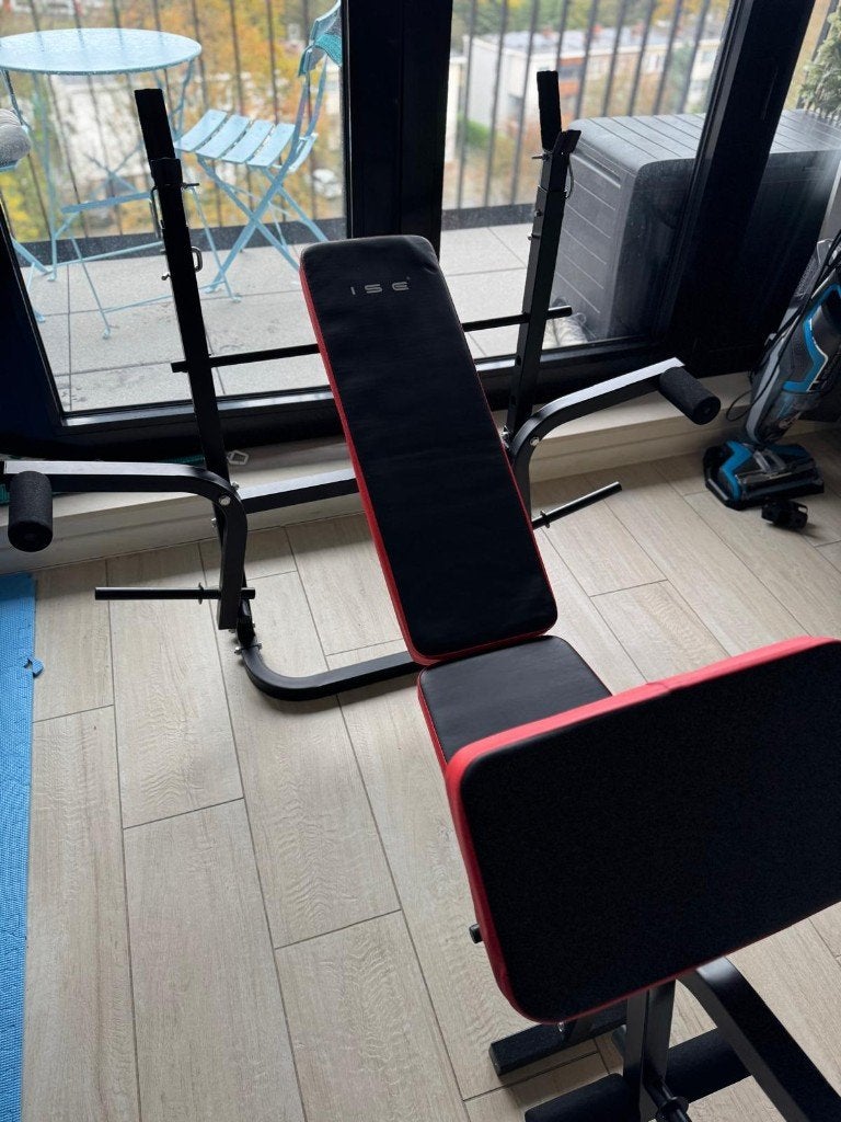 Banc de musculation, Sports & Fitness, Équipement de fitness, Comme neuf, Banc d'exercice, Bras, Jambes, Pectoraux, Abdominaux