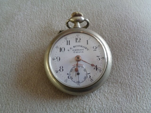 Montre Gousset. Marque: "F.E.Roskopf". Vintage, Enlèvement ou Envoi, Montre de poche, Autres marques