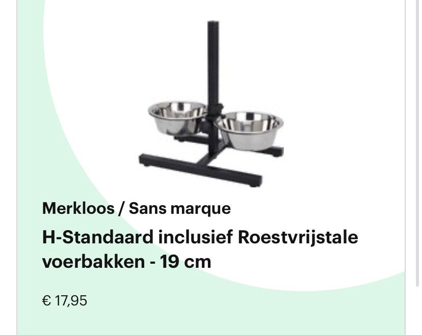 Dubbel voer/ drinkbak, Dieren en Toebehoren, Ophalen, Zo goed als nieuw