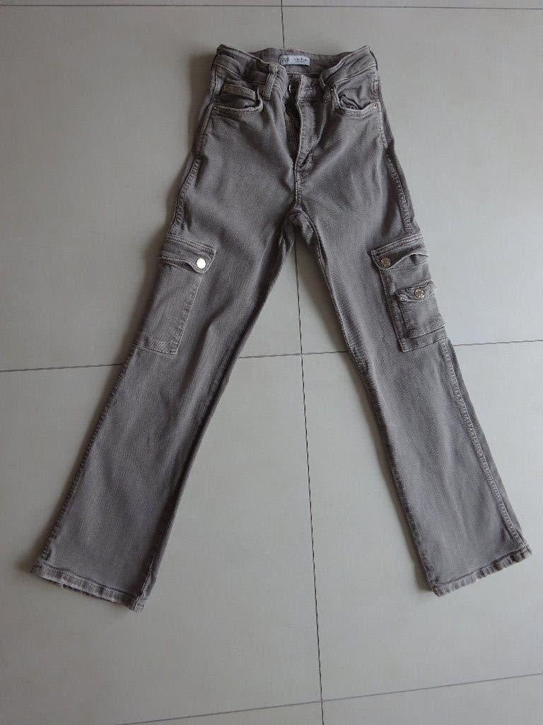 Grijze jeansbroek Zara maat 164 actie 3 + 1 gratis, Enfants & Bébés, Vêtements enfant | Taille 164, Comme neuf, Garçon ou Fille