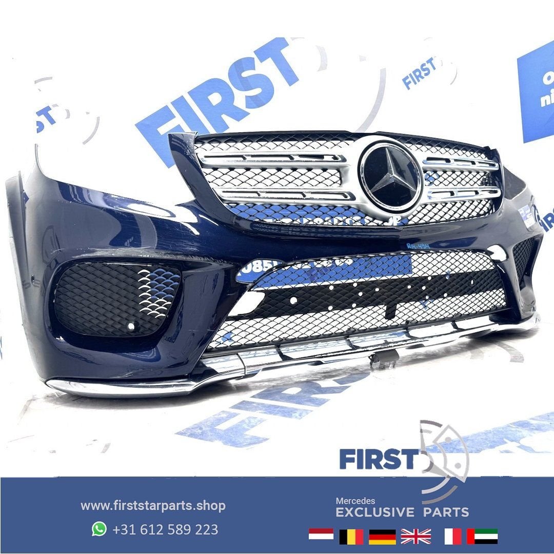 W166 BUMPER A1668851800 GLE AMG VOORBUMPER COMPLEET ZWART WI, Gebruikt, -, Voor, Ophalen of Verzenden