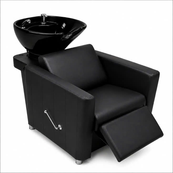 Wasunit Serena Black Basin Professionele met Zwarte Wasbak, Huis en Inrichting, Woonaccessoires | Overige, Zwart, Leer, Nieuw
