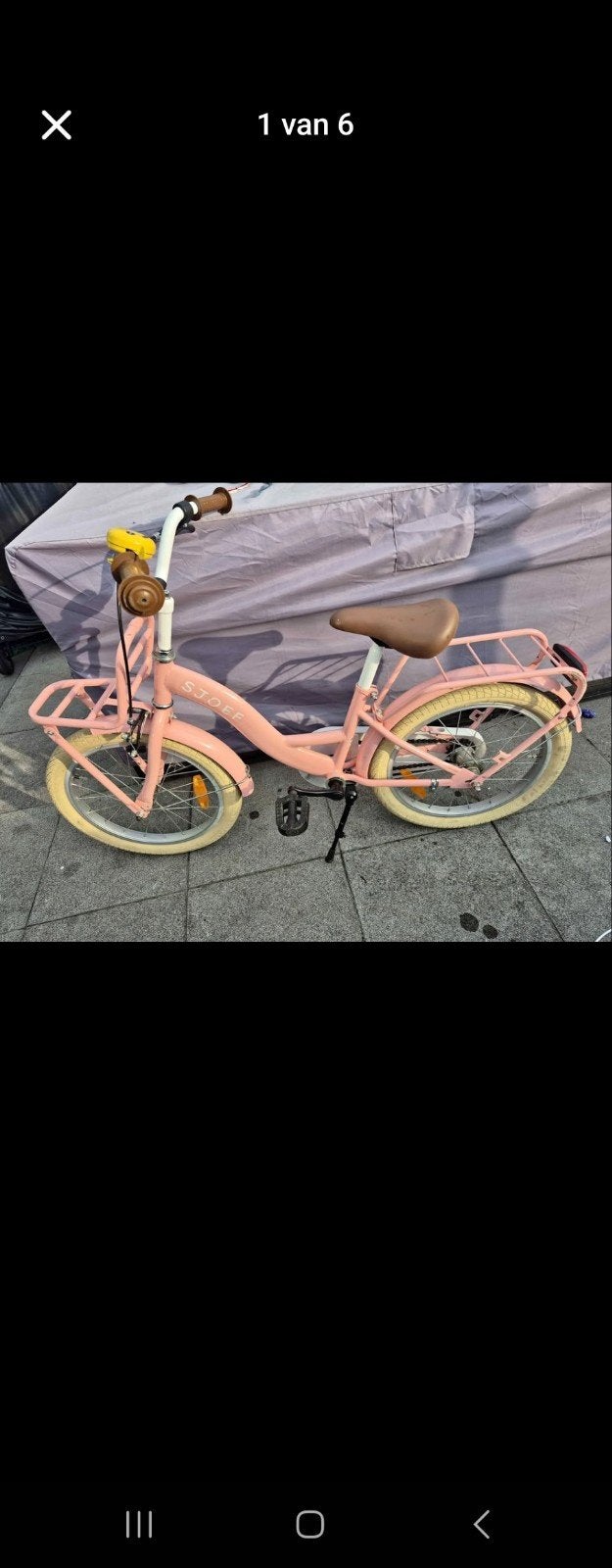 kinderfiets meisje 16inch, Fietsen en Brommers, Ophalen, Gebruikt, Terugtraprem