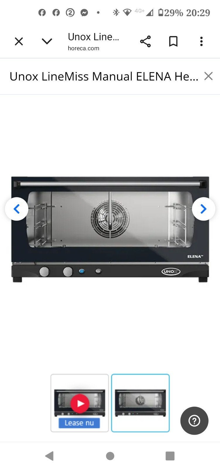 Bakoven Elena horeca, Ophalen