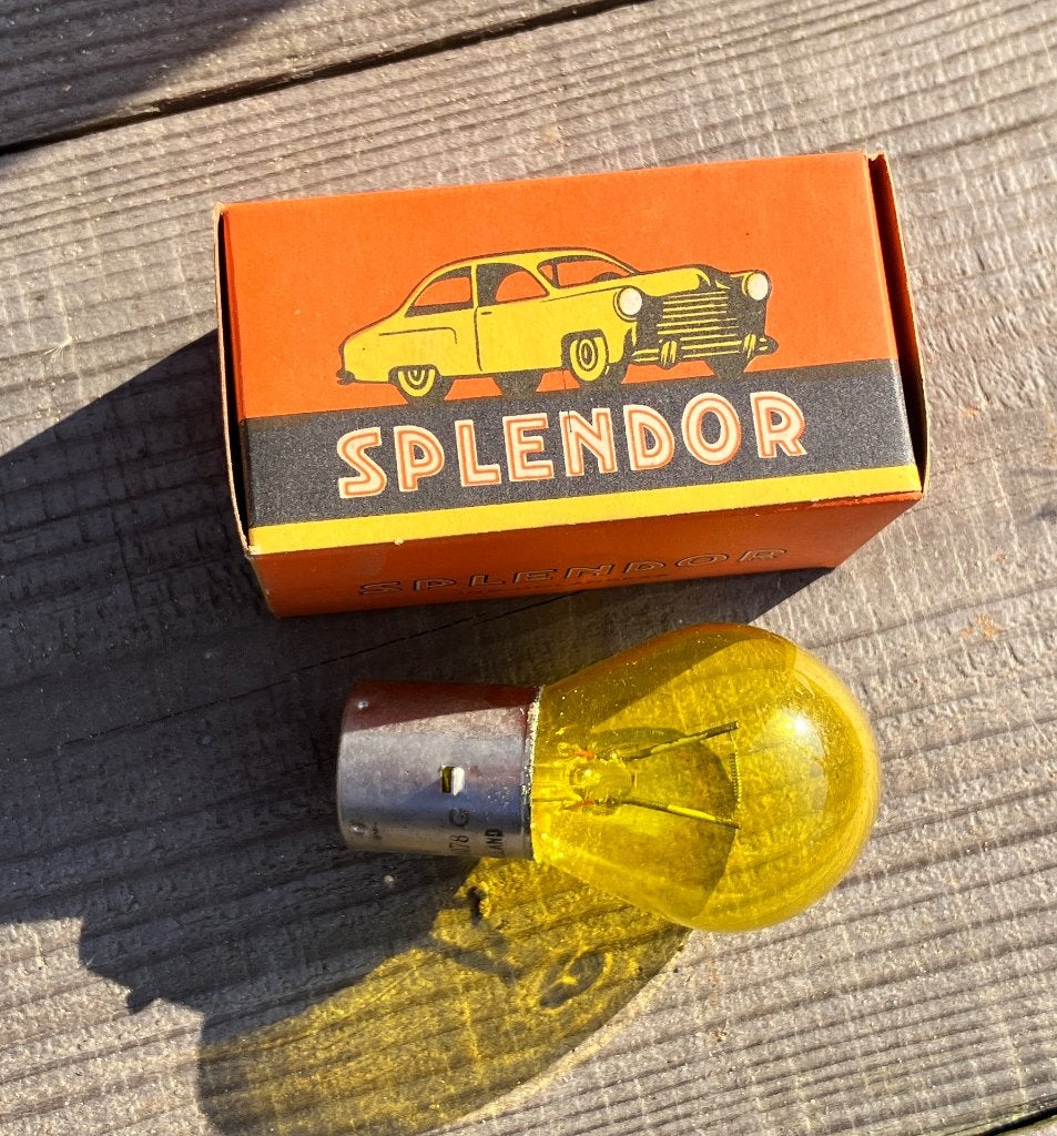 Vintage autolamp (geel) - NOS - Splendor, Ophalen of Verzenden, Zo goed als nieuw, Auto's