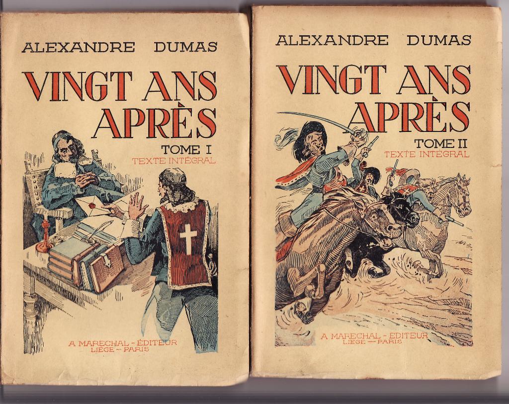 Alexandre Dumas “Vingt ans après” Tomes 1-4, Ophalen of Verzenden, Gelezen