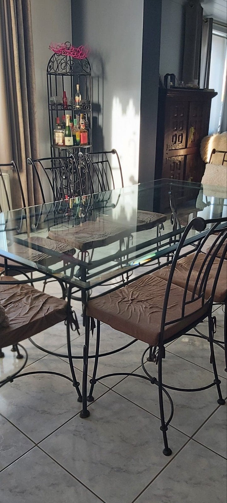 Table de salle à manger la Roche Bobois veranda pergola, Enlèvement