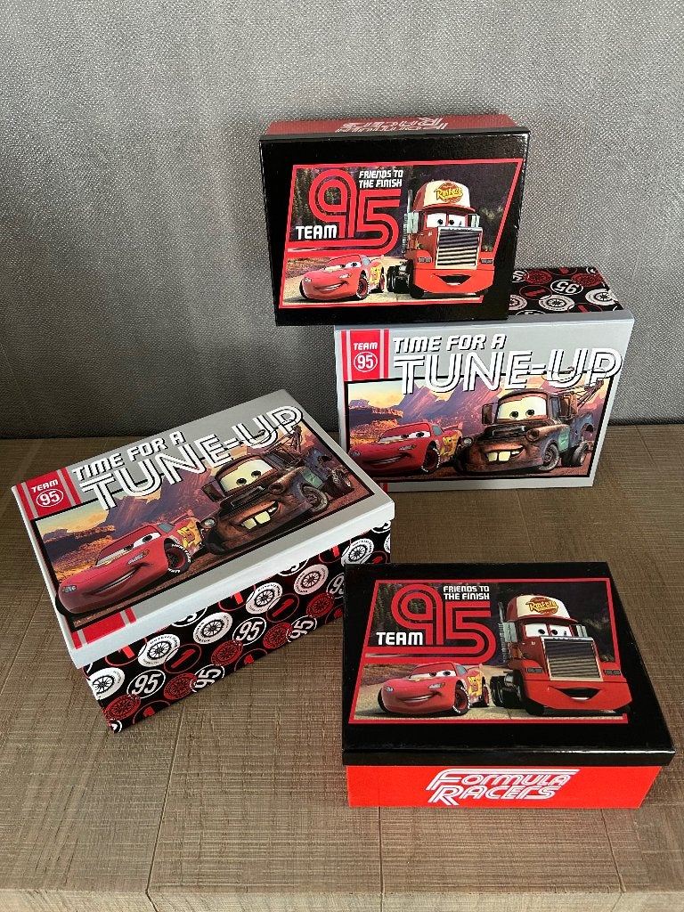 4 stuks opbergdozen Cars, Ophalen of Verzenden, Zo goed als nieuw, Disney, Overige typen