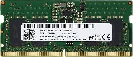 Kwaliteit Micron 2x8GB: 16 GB DDR5 SODIMM (TOT 5600MHZ DDR5), Computers en Software, Ophalen of Verzenden, Zo goed als nieuw, DDR5