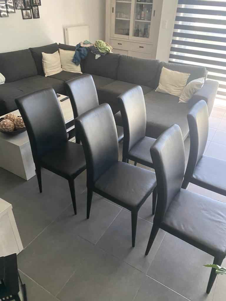 Stoelen Eetkamer, Huis en Inrichting, Stoelen, Ophalen, Overige materialen, Gebruikt, Zwart