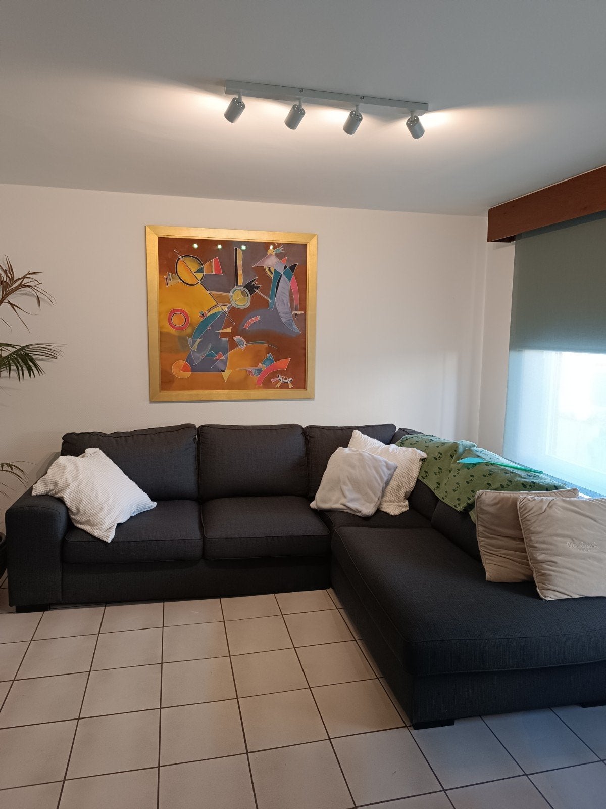 Te koop: mooie goed onderhouden lounge zetel, Huis en Inrichting, Ophalen, Zo goed als nieuw, Stof, Tijdloos