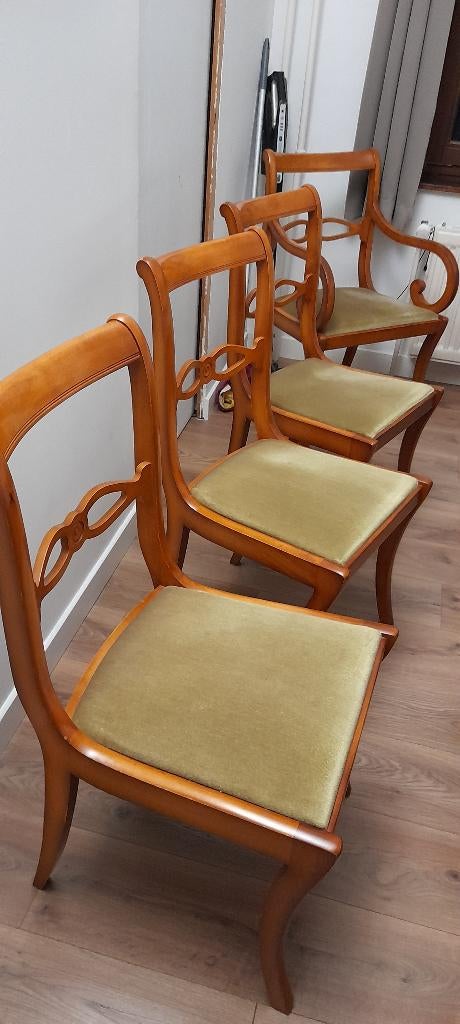 6 Chaîses - 2 avec accoudoirs, Maison & Meubles, Autres couleurs, Comme neuf, Enlèvement, Cinq, Six Chaises ou plus