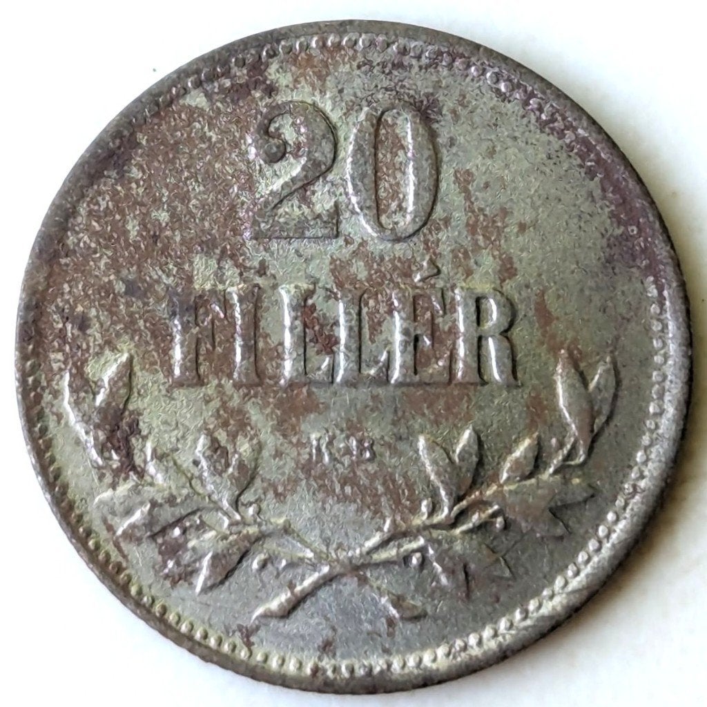 Hongarije - 20 filler - 1916, Ophalen, Hongarije, Losse munt