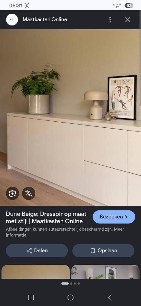 Buffet laqué beige 2m50, 200 cm ou plus, Avec tablette(s), Enlèvement, Utilisé