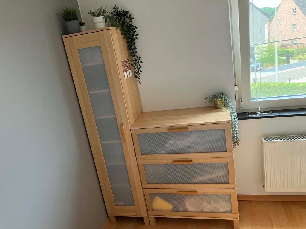 kleerkast met bijhorende commode, Ophalen, Overige materialen, Minder dan 50 cm, Gebruikt