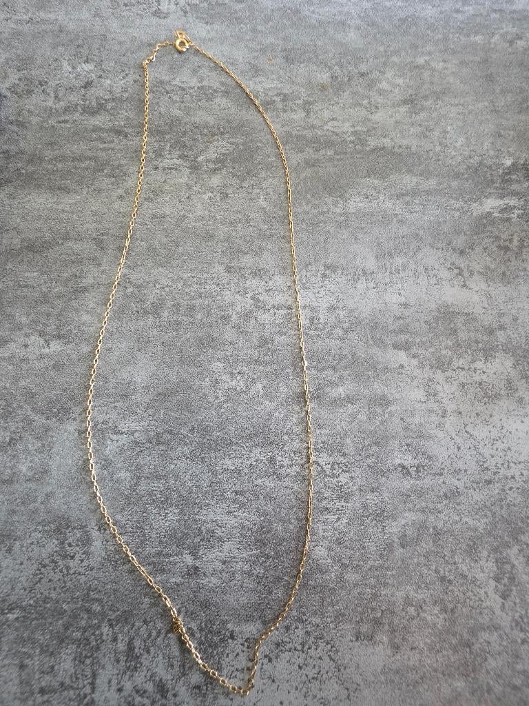 Chaine 18k, Bijoux, Sacs & Beauté, Colliers, Enlèvement, Comme neuf, Jaune, Or
