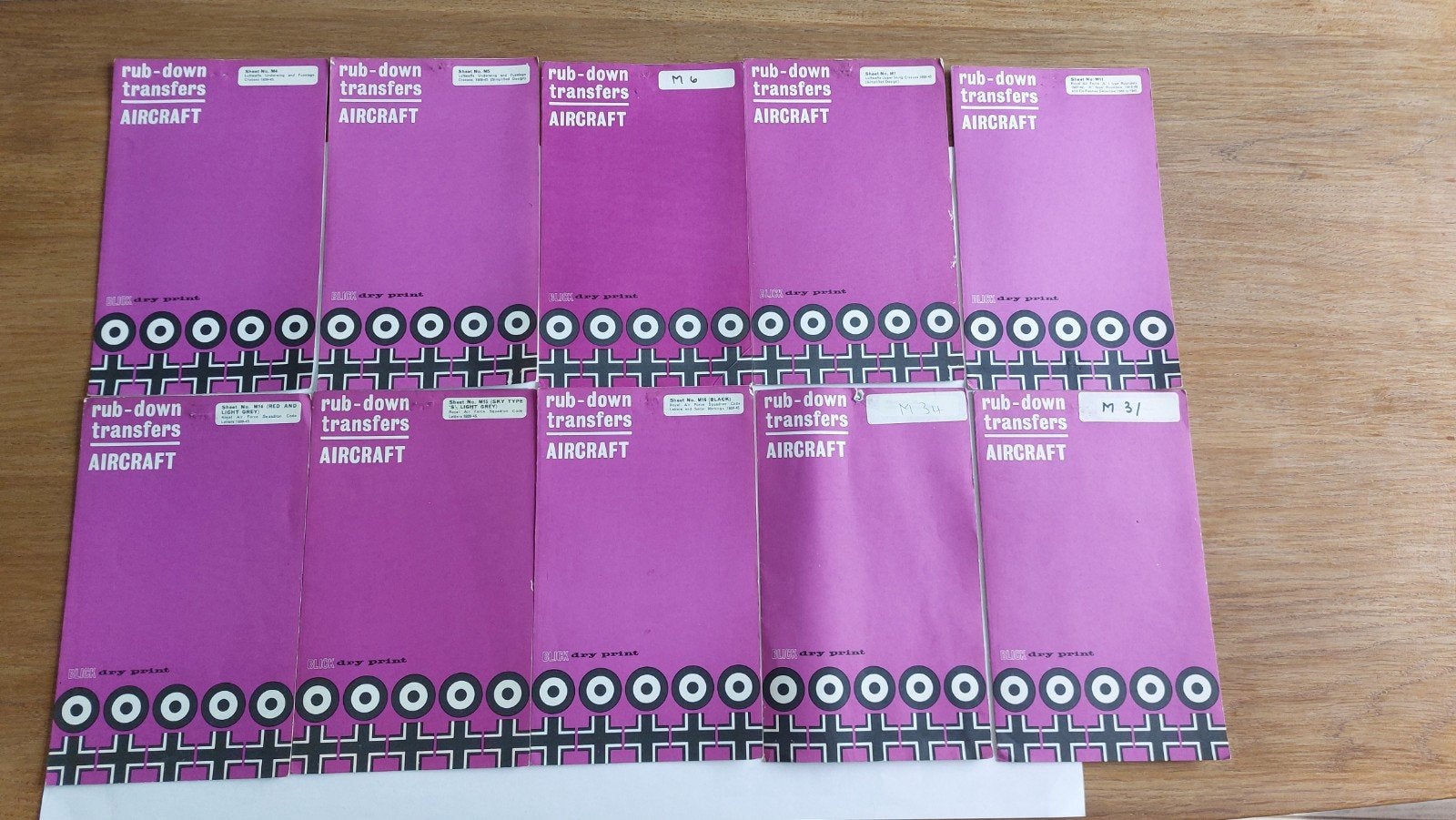 10 droge stickerborden van Letracet, Ophalen of Verzenden, Zo goed als nieuw, Vliegtuig, Overige merken