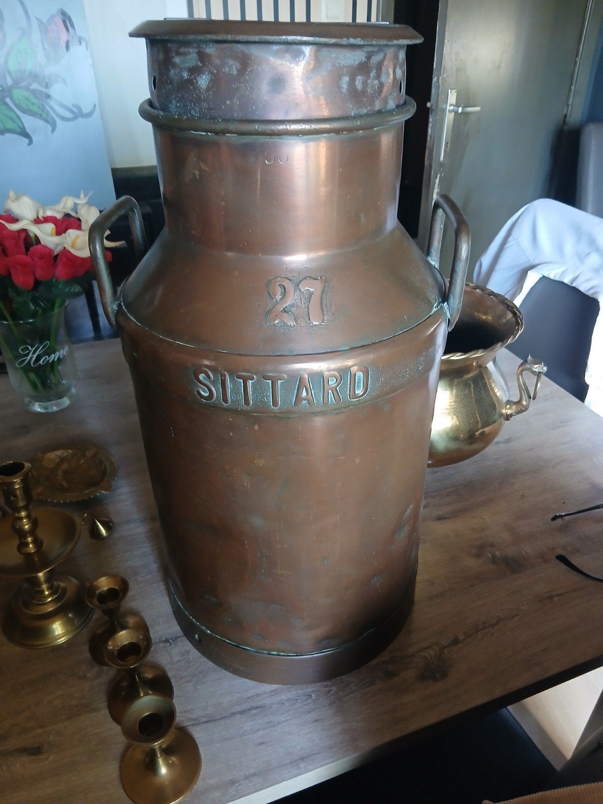 pot à lait en cuivre., Enlèvement