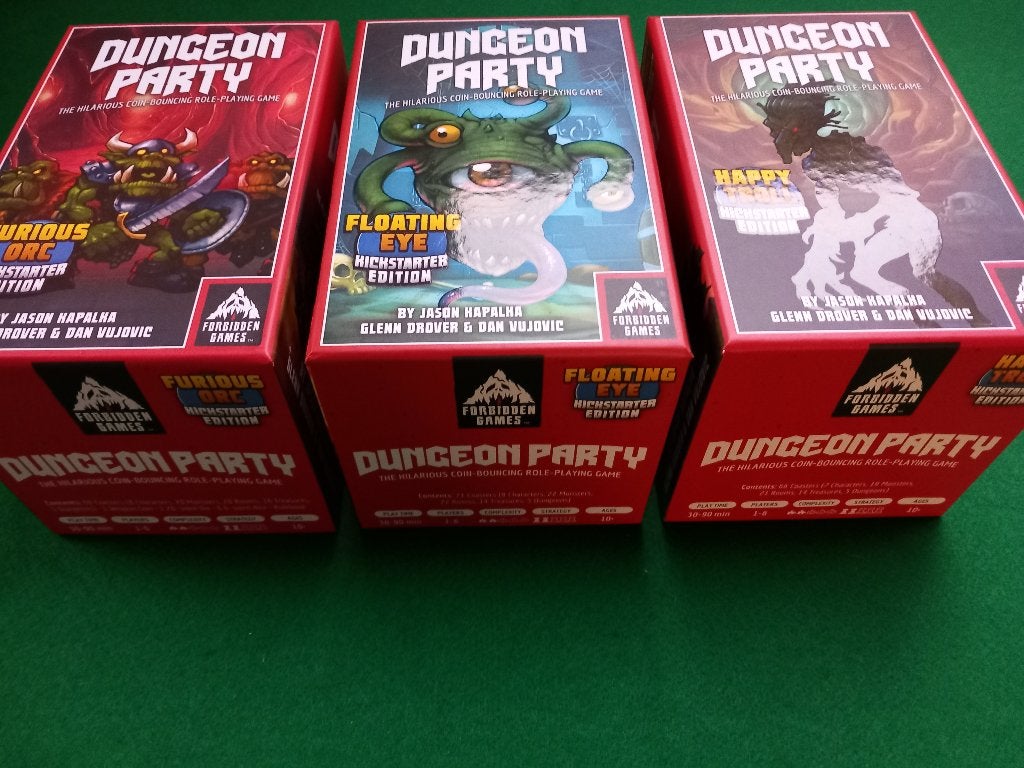 Dungeon party, Furious Orc + Happy Troll + Floating Eye, Vijf spelers of meer, Ophalen, Zo goed als nieuw, Forbidden games