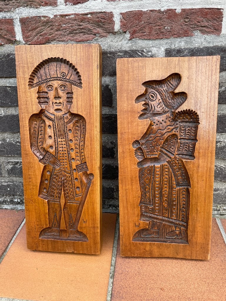 2 speculaasvormen van lokale kunstenaar Wilfried Boeykens, Antiek en Kunst, Ophalen, Hout