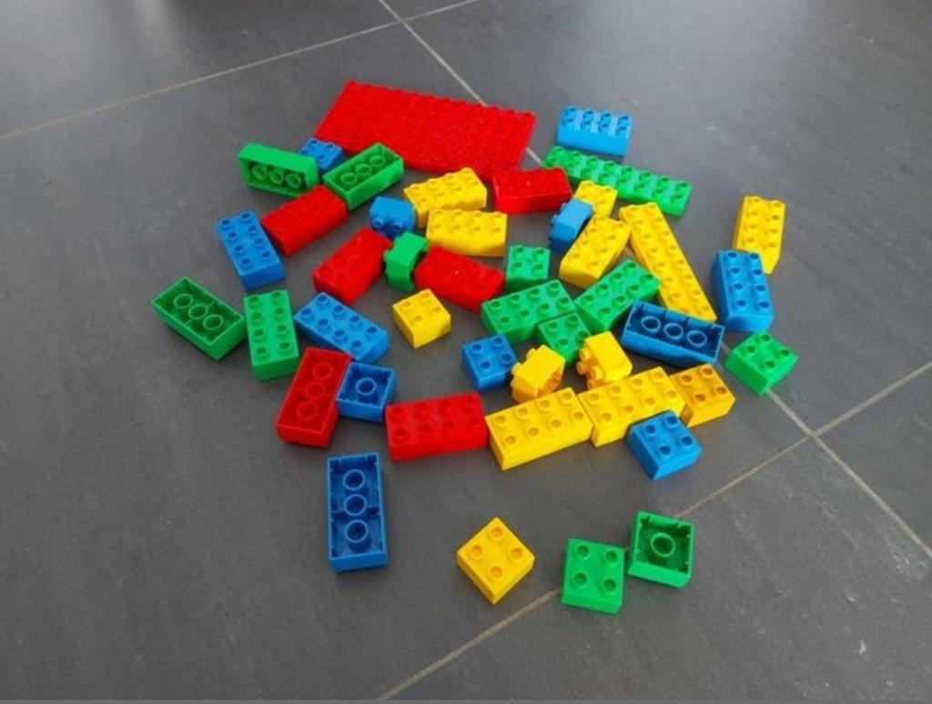 Ensemble de blocs dupliqués et plaque de construction, Enlèvement ou Envoi, Comme neuf, Duplo